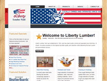 Tablet Screenshot of libertylumberyard.com